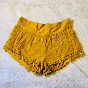 forever 21 mustard yellow shorts